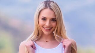 Cherry Pimps - Cute-looking teen blonde Lily Larimar takes a big dick in her small mouth